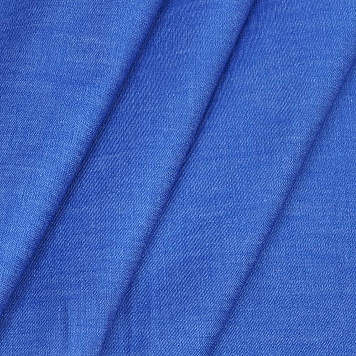 Mantire Men's 100%cotton Denim Shirt Fabric(Denim Blue)