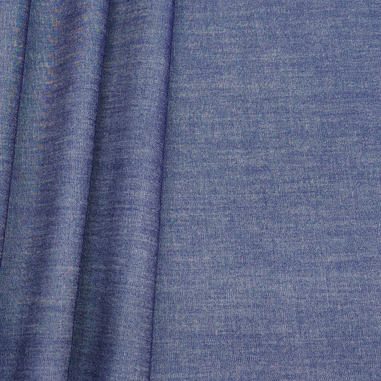 Mantire Men's 100%cotton Denim Shirt Fabric(Blue)