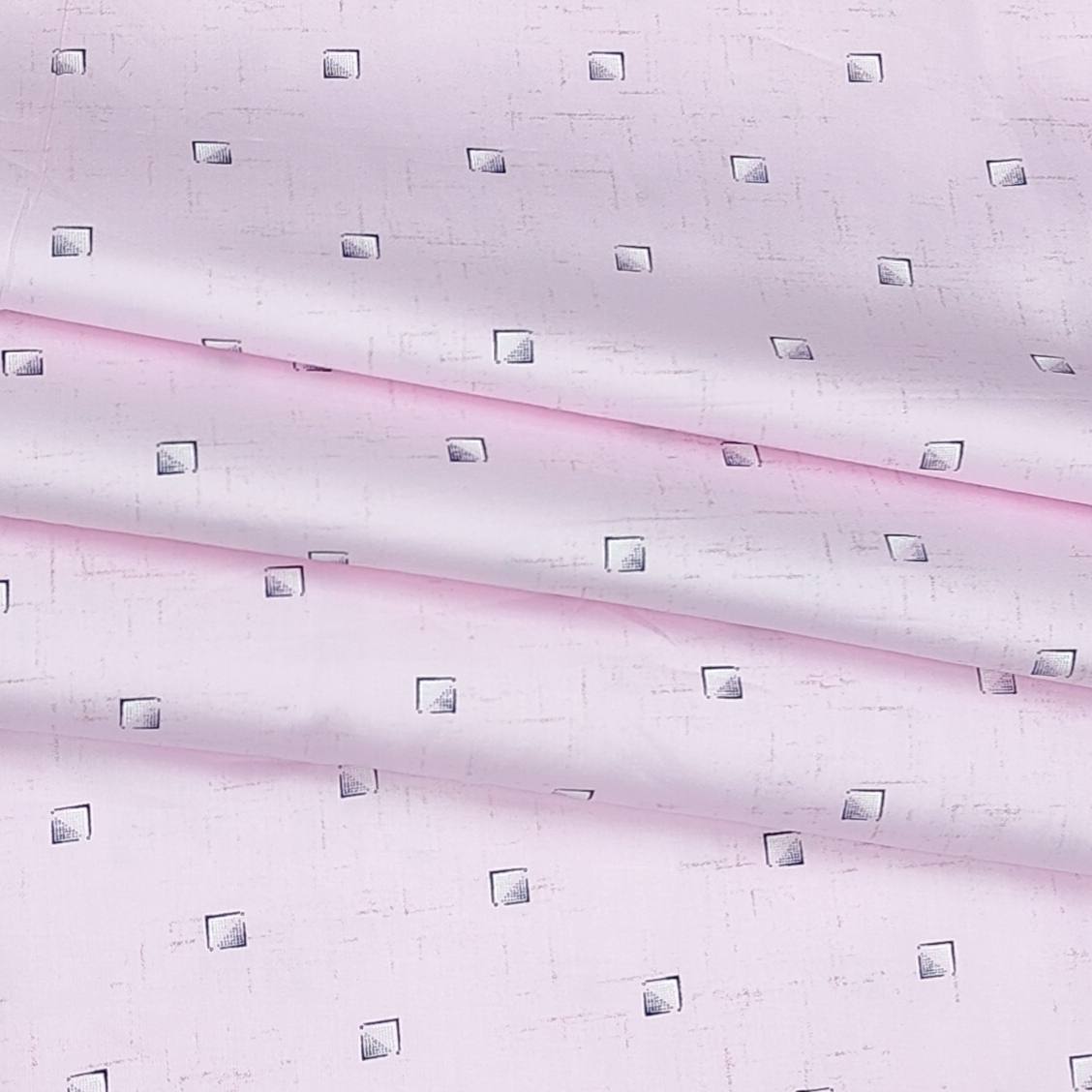 Mantire 100% cotton Premium Printed shirt Fabric Colour Pink