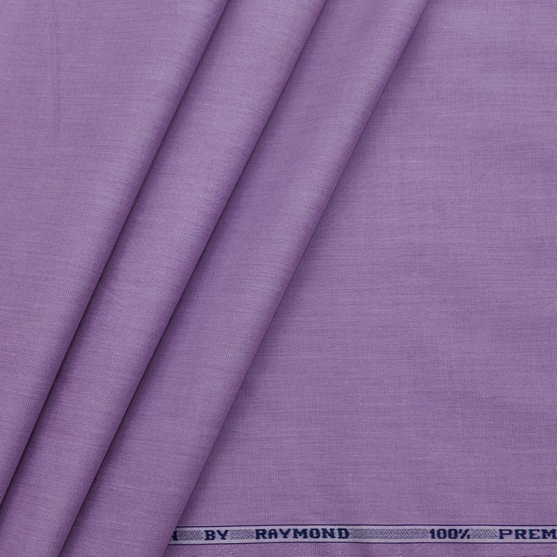 Raymond Premium Plain Fill a Fill Pure Cotton Shirt Fabric Colour Mauve Purple