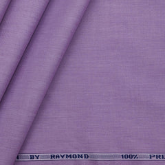 Raymond Premium Plain Fill a Fill Pure Cotton Shirt Fabric Colour Mauve Purple