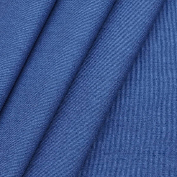 Raymond Premium Plain Fill a Fill Pure Cotton Shirt Fabric Colour Denim Blue