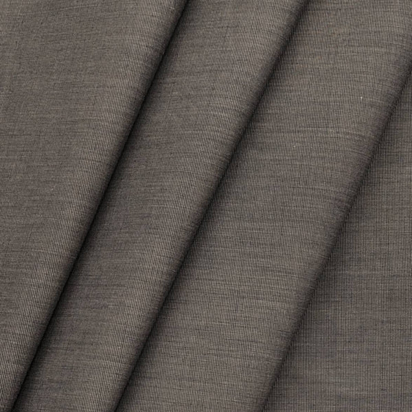 Raymond Premium Plain Fill a Fill Pure Cotton Shirt Fabric Colour Dark Brown