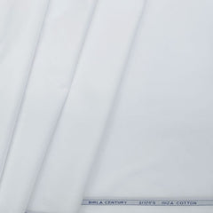 Shirt Fabric Birla Century 2/170 Finest Giza Cotton Plain White