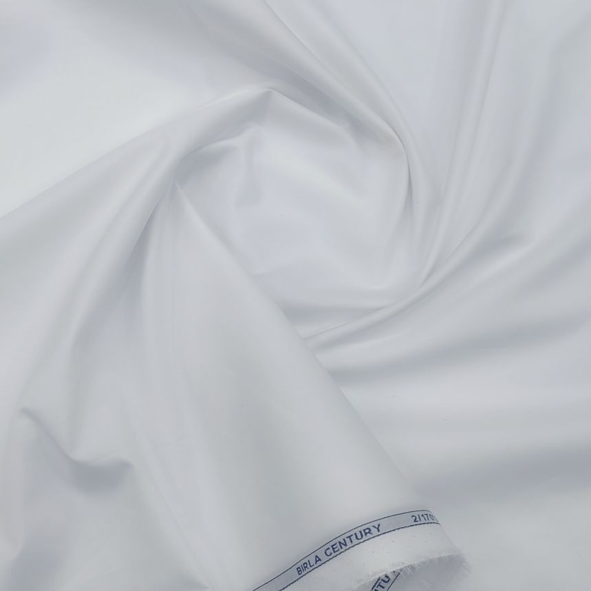 Birla Century 100% cotton 2/170s Giza cotton White Shirt Fabric