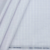 Raymond 100% Cotton Premium cotton Formal Small check Shirt Fabric Colour Purple