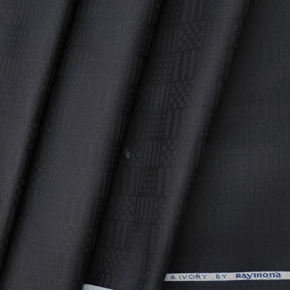 Raymond 100% Cotton Premium cotton Jackqurad Shirt Fabric Colour Black
