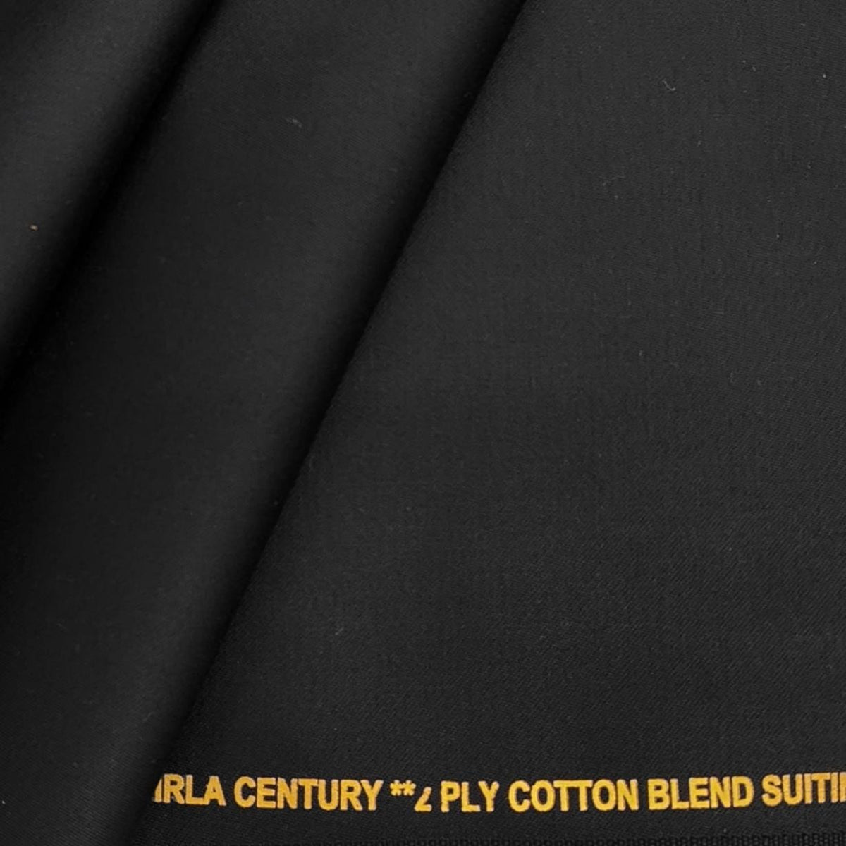 Birla Century Men's Pure Cotton Premium Stretchable Solid 2 ply Trouser Fabric (Colour Black)
