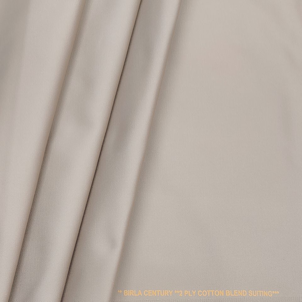Birla Century Men's Pure Cotton Premium Stretchable Solid Trouser Fabric (Colour Brown)