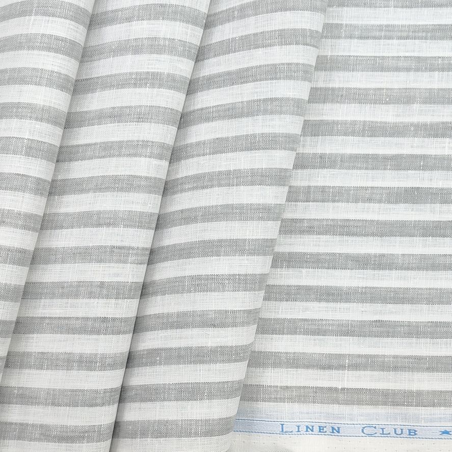 Linen Club Pure linen Broad Lining Shirt Fabric colour Grey