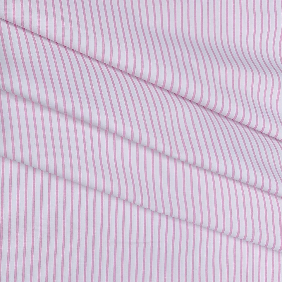 ManTire Men's formal Pink lining Poly Cotton shirt fabric