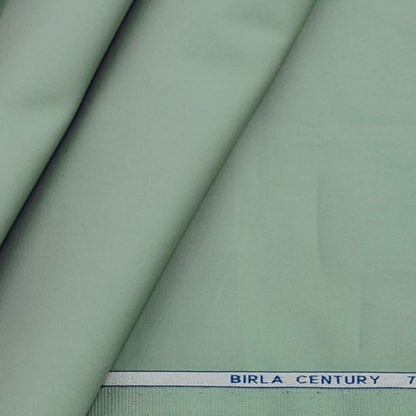 Birla Century Men's 70s Giza Cotton Plain Shirt Fabric Colour Turkish Green