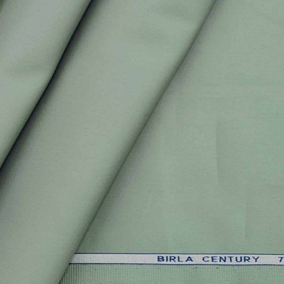 Birla Century Men’s 70’s Giza Cotton Solids Unstitched Shirting Fabric (Deep Green Colour)