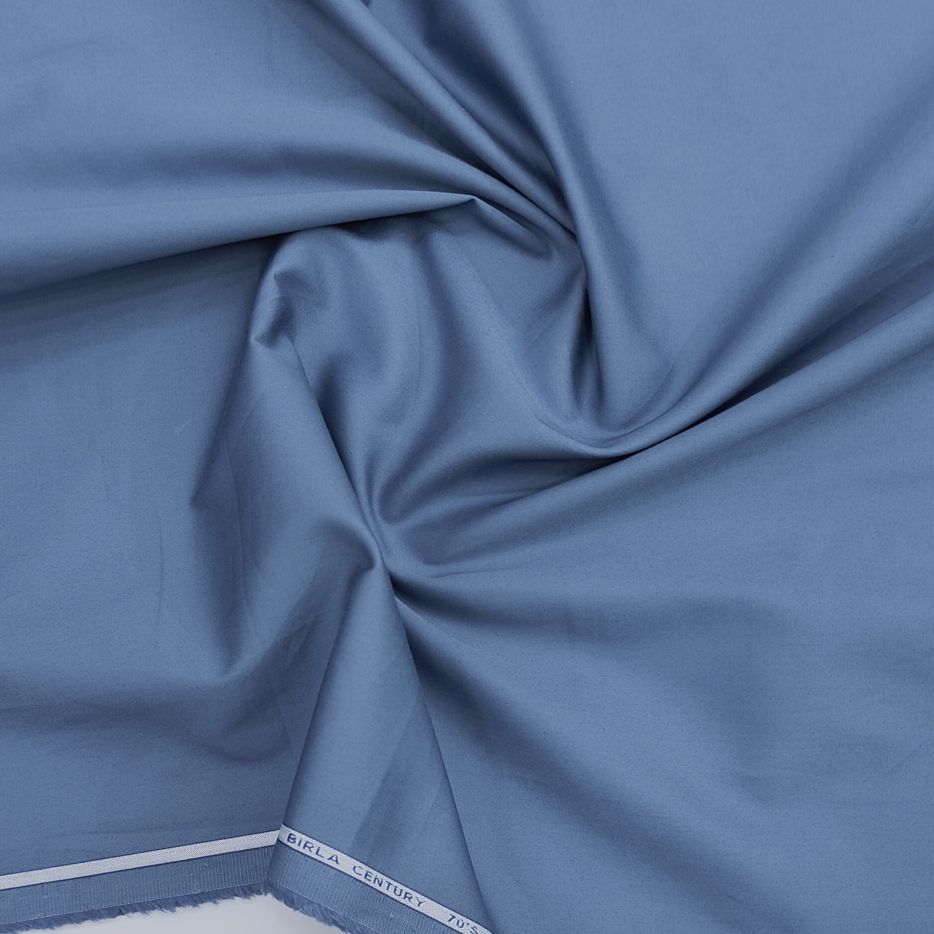 Birla Century Men’s 70’s Giza Cotton Solids Unstitched Shirting Fabric (Bluish Grey Colour)