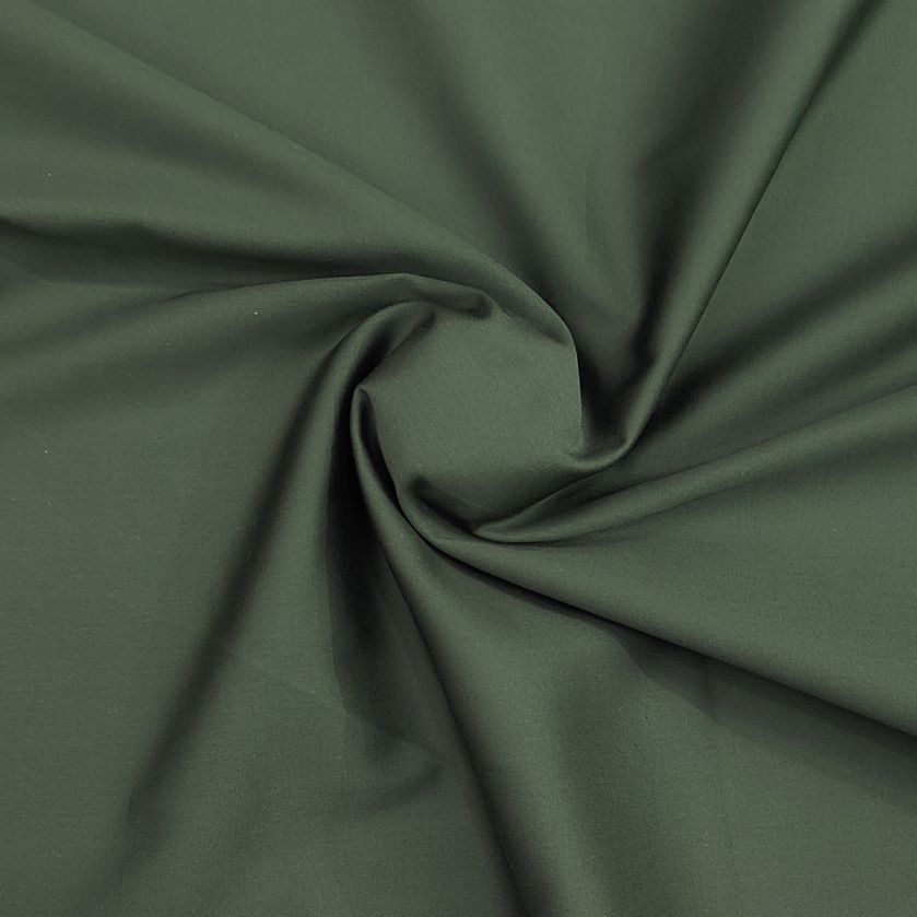 Shirt Fabric Birla Century 70s Giza Cotton Plain Colour Millitary Green