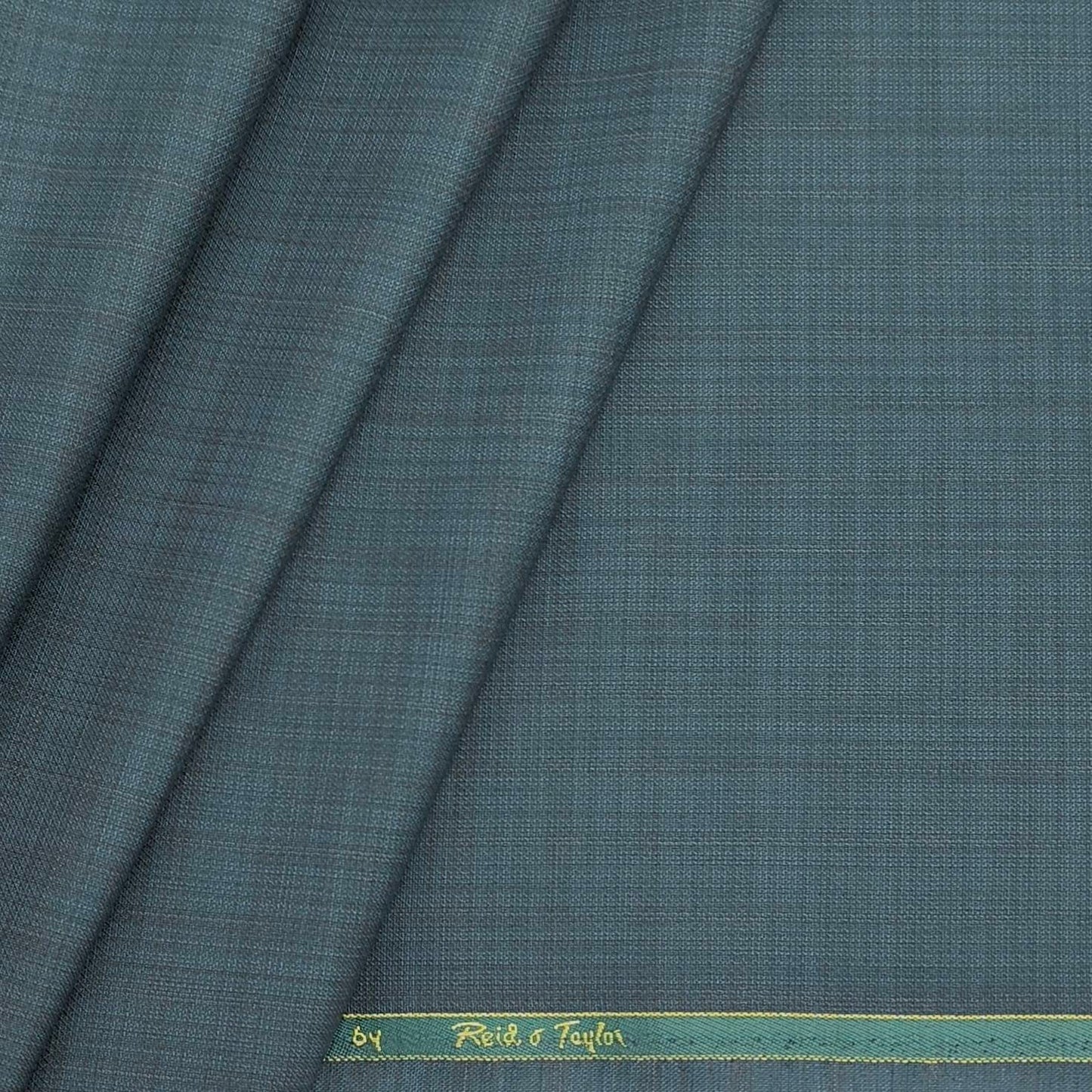 Reid & Taylor Men's Polyester Viscose Mix Check Pant Fabric Color Dark Green