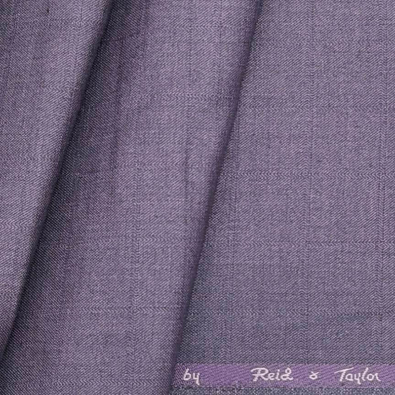 Reid & Taylor Men's Polyester Viscose Self Textured Pant Fabric Color Lavender