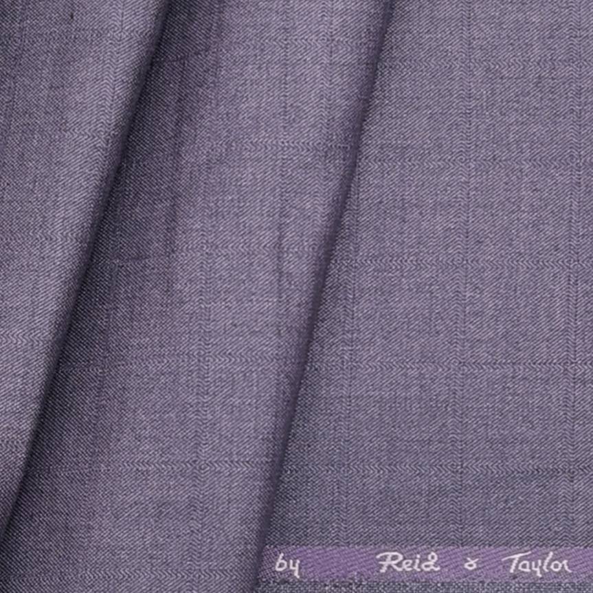 Reid & Taylor Men's Polyester Viscose Self Textured Pant Fabric Color Lavender