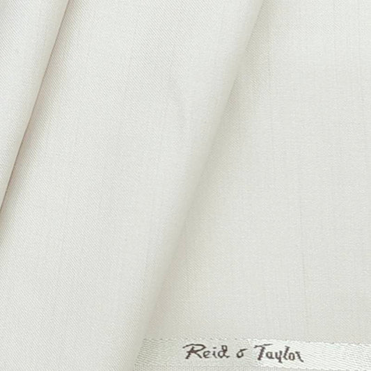 Reid & Taylor Men's Polyester Viscose Self Textured Pant Fabric Color Cream