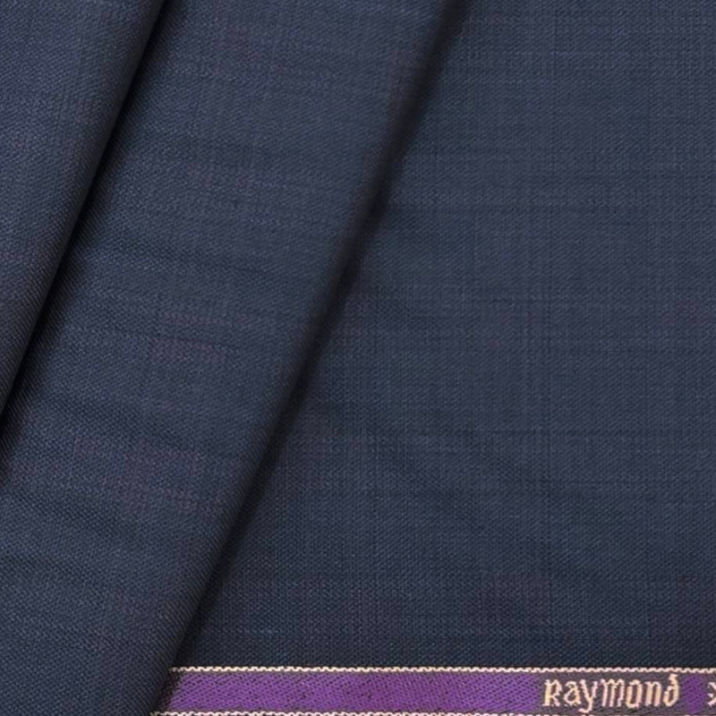 Raymond Men's Terry wool Self Check  Pant Fabric Color Dark lavender