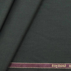 Raymond Men's Terry wool Solid Trouser Fabric Color Dark Green