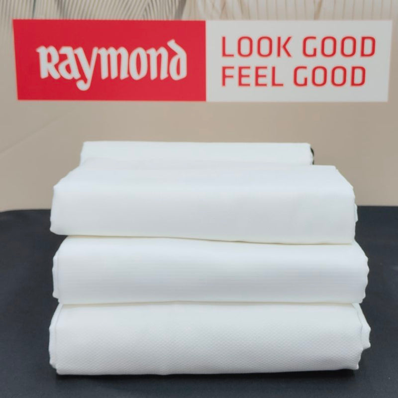 Shirt Fabric Raymond Finest Giza Cotton Dobby White