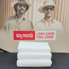 Shirt Fabric Raymond Finest Giza Cotton Dobby White
