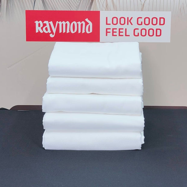 Shirt Fabric Raymond Finest Giza Cotton Dobby White