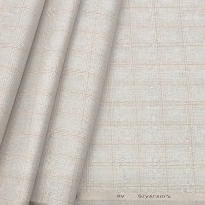 Siyaram Men's Polyester Viscose Self Textured Trouser Fabric Colour sand brown