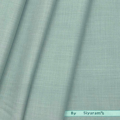 Siyaram Men's Polyester Viscose Self Textured Trouser Fabric Color mint green