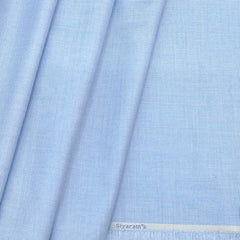 Siyaram Men's Polyester Viscose Self Textured Trouser Fabric Colour sky blue