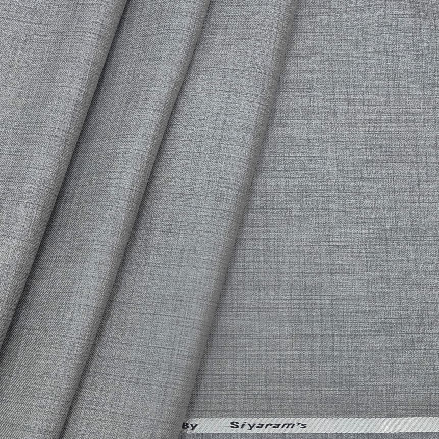 Siyaram Men's Polyester Viscose Self Textured Trouser Fabric Colour Light Brownish Gray