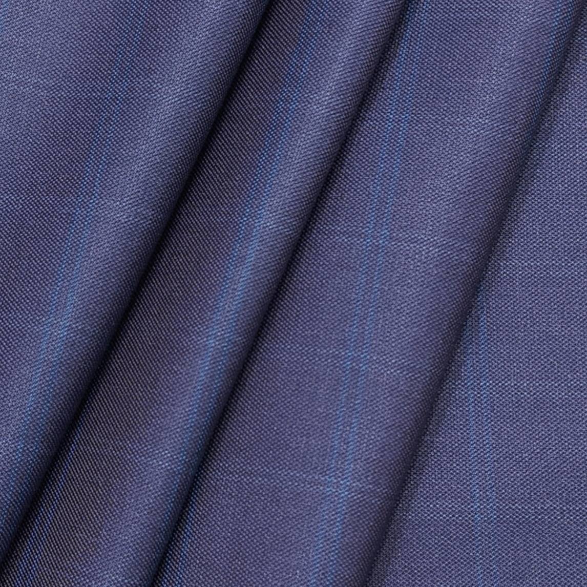 Blazer Fabric Raymond Check Premium Polyviscose Colour Wine Blue