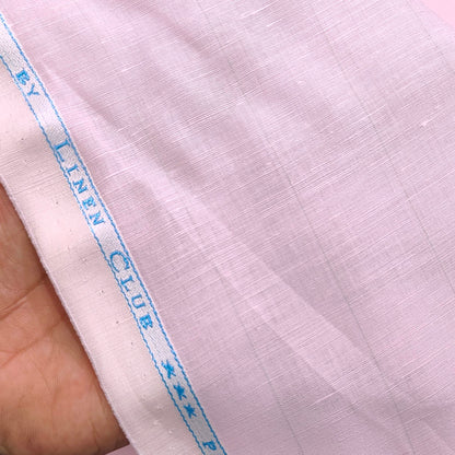 Linen Club Linen Cotton Mix Lining Shirt Fabric Colour Light Pink