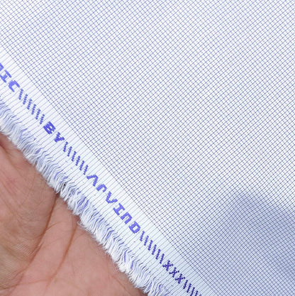 Arvind Men's Polycotton Wrinkle Free Pin Check Shirt Fabric Colour Lavender