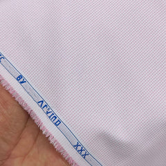 Arvind Men's Polycotton Wrinkle Free Pin Check Shirt Fabric Colour Baby Pink