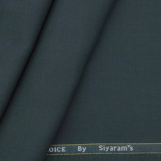 Siyaram Men's Polyester Viscose Plain Trouser Fabric Colour Olive Green