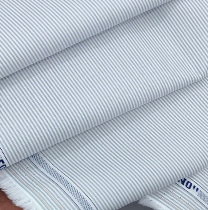 Raymond Premium Pure Cotton Pencil Lining Shirt Fabric Colour Light Grey