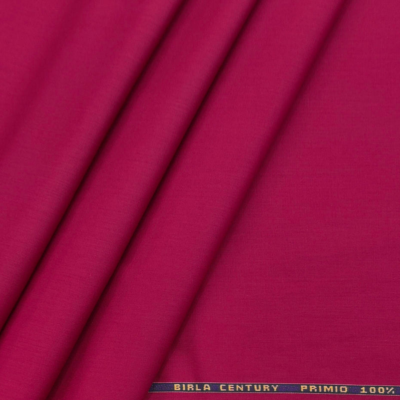 Birla Century Pure cotton Plain Fill a Fill Shirt Fabric Colour Mild Maroon