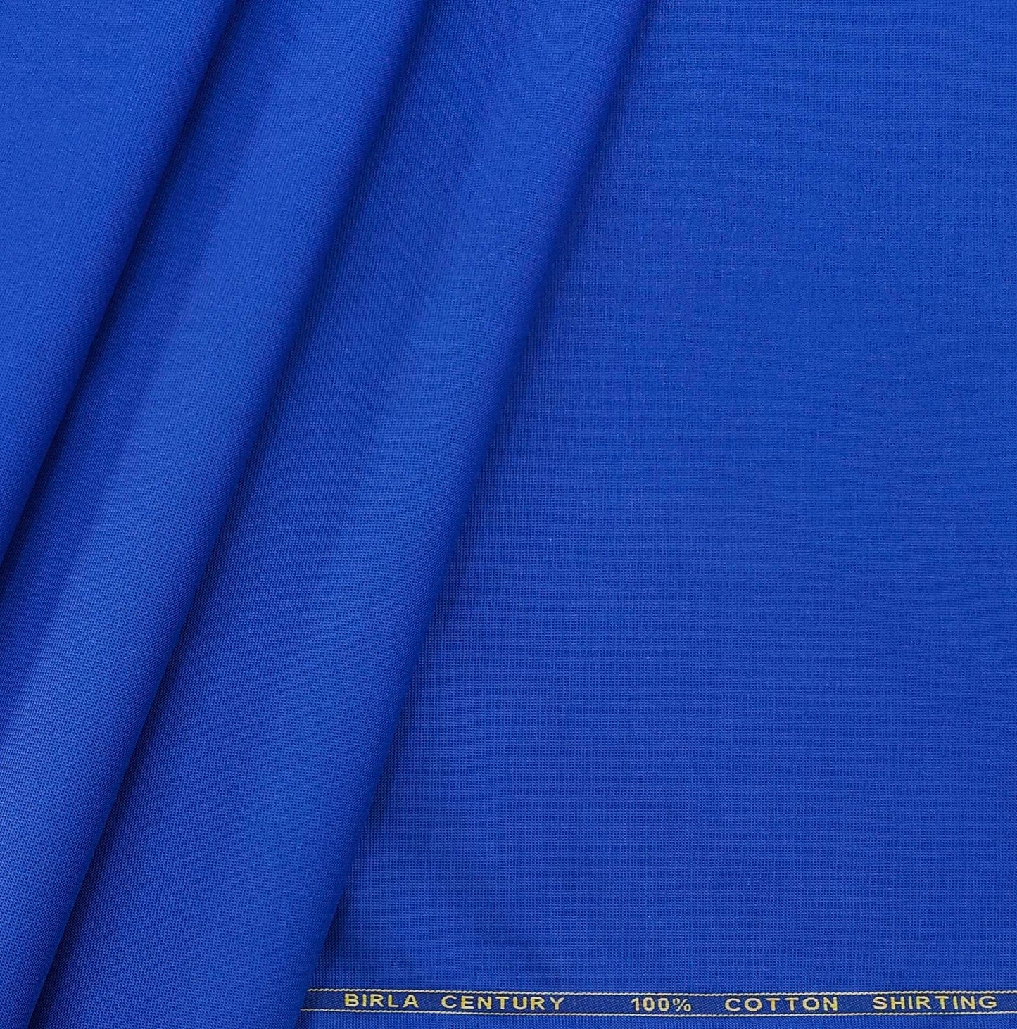 Birla Century Pure cotton Plain Fill a Fill Shirt Fabric Colour Royal Blue