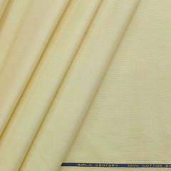 Birla Century Pure cotton Plain Fill a Fill Shirt Fabric Colour Mango Yellow
