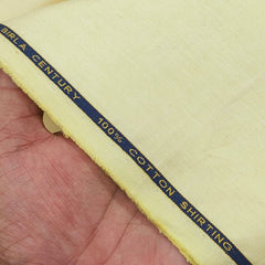 Birla Century Pure cotton Plain Fill a Fill Shirt Fabric Colour Mango Yellow