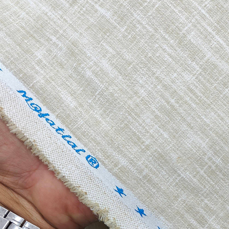 Blazer Fabric Mafatlal Slub Cotton Premium Colour off White