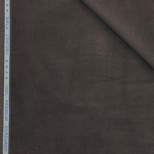 Birla Century Pure Cotton stretchable Courdray Trouser Fabric Colour Dark coffee