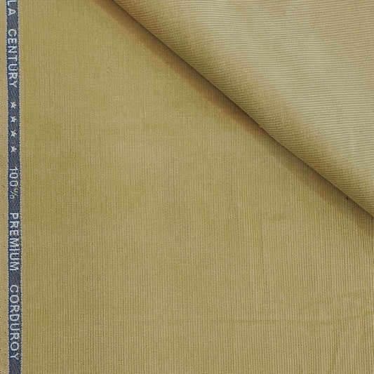 Birla Century Pure Cotton stretchable Courdray Trouser Fabric Colour Tortilla brown