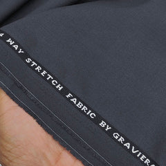 Graviera Men's 4Way Lycra Premium Plain Pant Fabric Color Steel Grey