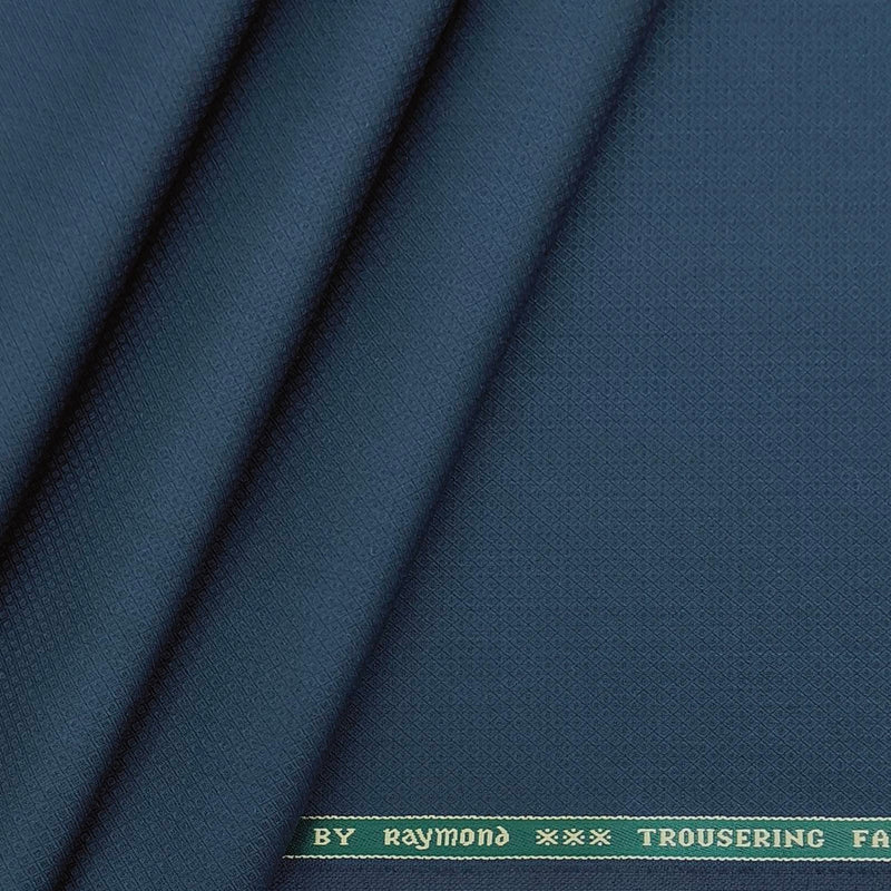 Raymond Men's Premium 45% wool Dobby Trouser Fabric Peacock Green