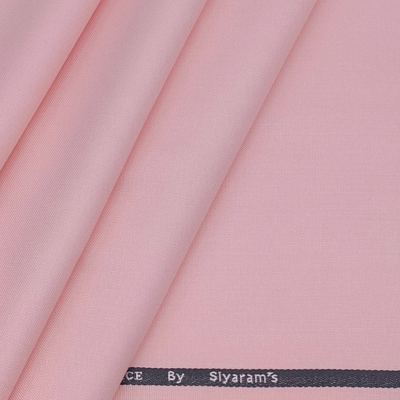Siyaram Men's T/R Plain Trouser Fabric Color Light Pink