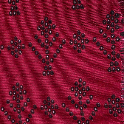 ManTire Premium Jacquard Koti n BandhGala Fabric Colour Red