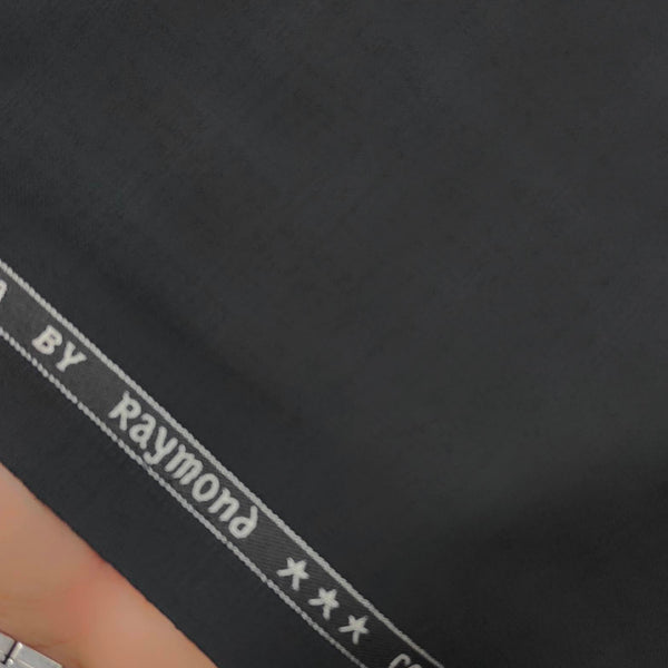 Raymond Men's T/R Check Trouser Fabric Color Black